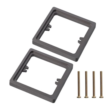 2 Pack Single Socket Spacers - 20mm Light Switch Spacer, Square Plate Spacer With Screws, For Shallow Back Box Height Increase, White