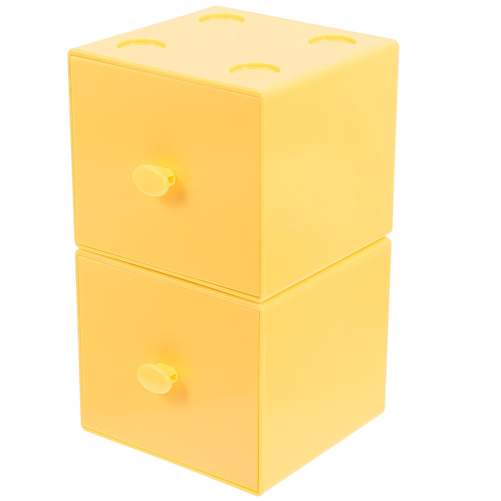 2pcs Stackable Desktop Drawers Yellow Organizer - Walmart.com