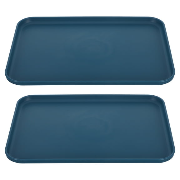 2pcs Stackable Rectangular Plastic Serving Tray for Home Use Durable Nonslip Design Fits Bowls