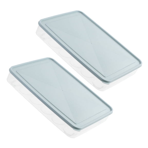 2pcs Stackable Storage Container Fridge Holder 24 Grid Case Plastic Tray