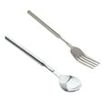 thumbnail image 1 of 2pcs Stainless Steel Adjustable Forks Spoon for BBQ Picnics and Kitchen Use, 1 of 13
