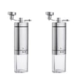 thumbnail image 1 of 2pcs Stainless Steel Coffee Grinder Manual Triangle Handle Grain Pepper Mill Hand Coffee Bean Grinder Kitchen Cooking Tool - Transparent Window, 1 of 4