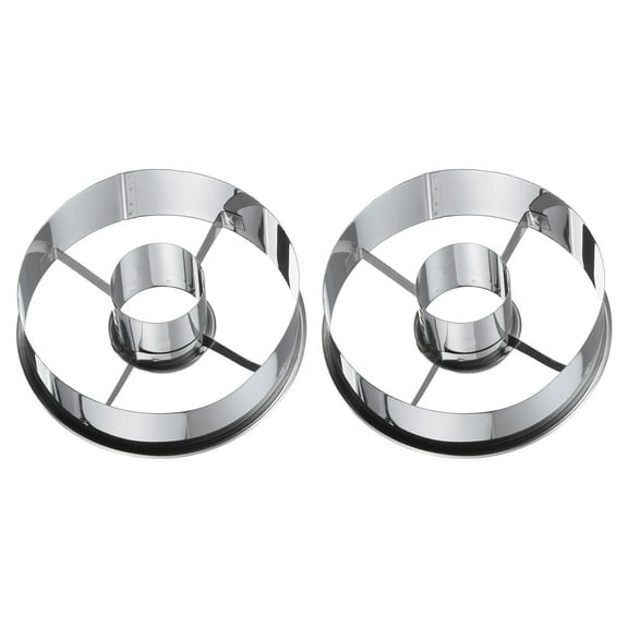 2pcs Stainless Steel Cutter 4 Inch Mousse Ring Metal Cookie Cutter Baking Tools
