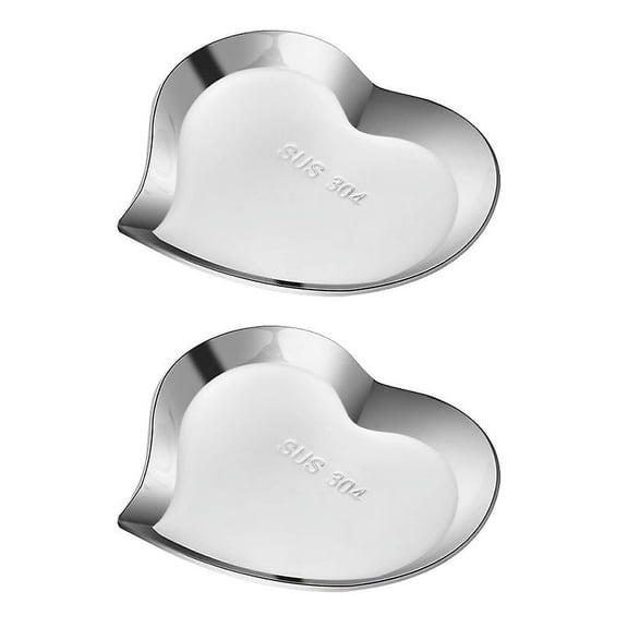 2pcs Stainless Steel Dip Serving Plate