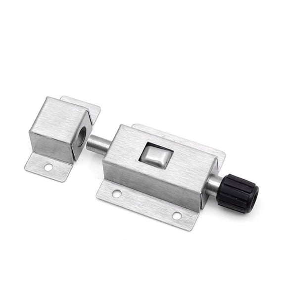 2pcs Stainless Steel Door Bolts Button Spring Load Hasp Automatic Latches Lock Window Cabinet Hardware Furniture Accessories