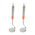 thumbnail image 1 of 2pcs Stainless Steel Garlic Potato Meatball Kitchen Gadget Multi-Functional Manual Masher Orange, 1 of 9