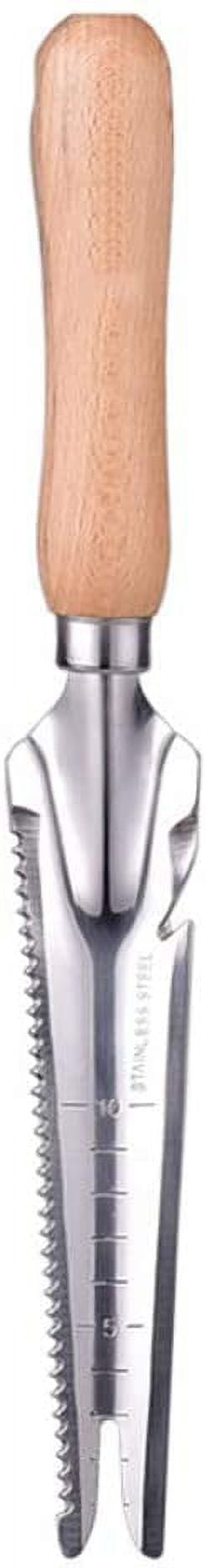 2pcs Stainless Steel Lawn Mower Knife, Garden Weed Killer Shovel Hand Cutter Stainless Steel Wood Handle Digging Transplanting Weeding Tools