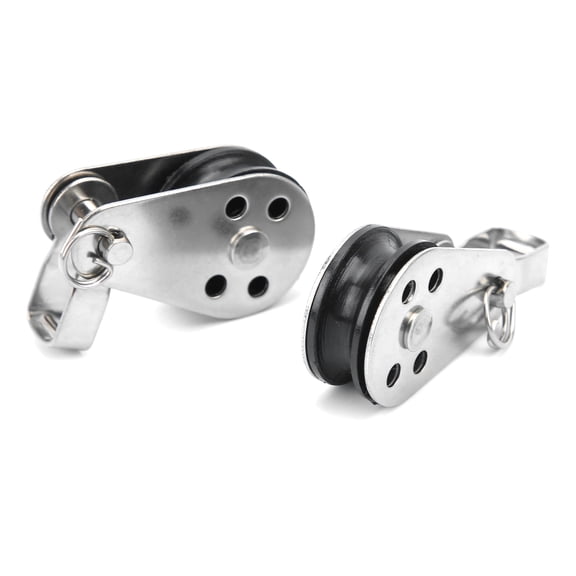 2pcs Stainless Steel Nylon Pulleys Small Lifting Pulley for Boat Sailing Kayaking