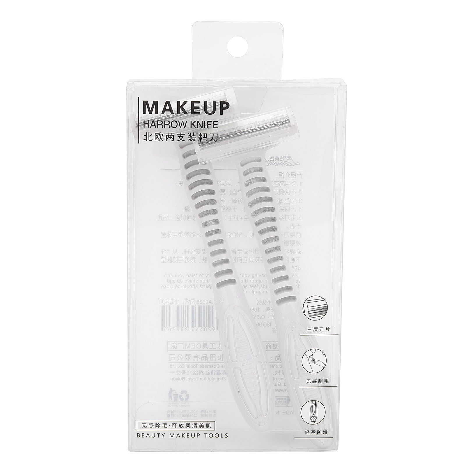 2pcs Stainless Steel Portable Body Hair Removal Shaving Knife Armpit Hair Removal Shaver