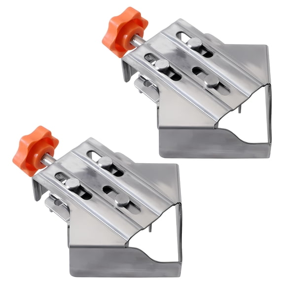 2pcs Stainless Steel Right Corner Clamp,90 Degree Right Angle Clamp for Woodworking,Right Angle Clip Fixer,Single Handle Clamps for Woodworking,open-ended