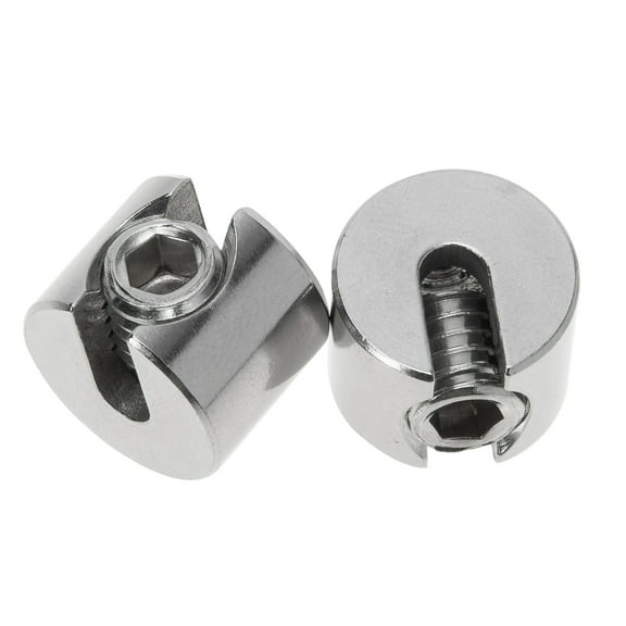 2 Pack Stainless Steel Wire Rope Cable Clips with Slotted Clamp, Wire Rope Fitting Clamps for Secure Fastening