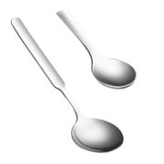 2pcs Stainless Steel Spoons Dessert Spoons Cake Spoons Household Tableware