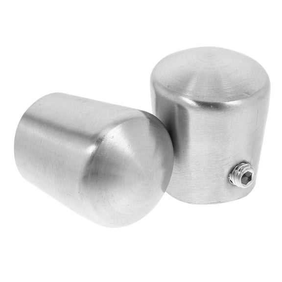2pcs Stainless Steel Stair Handrail End Caps Brushed Metal Ends Bannister End Caps Hand Railing End Caps Post Banister End Caps Ends for Indoor Outdoor