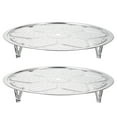 thumbnail image 1 of 2pcs Stainless Steel Steamer Rack with Stand, 11.8 Inches Insert Stock Pot Tray Stand Cookware, Silver Tone, 1 of 5