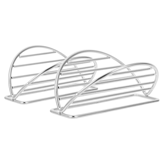 Minkissy 2-Piece Stainless Steel Taco Serving , Platter with Even Heating for Parties and Meals