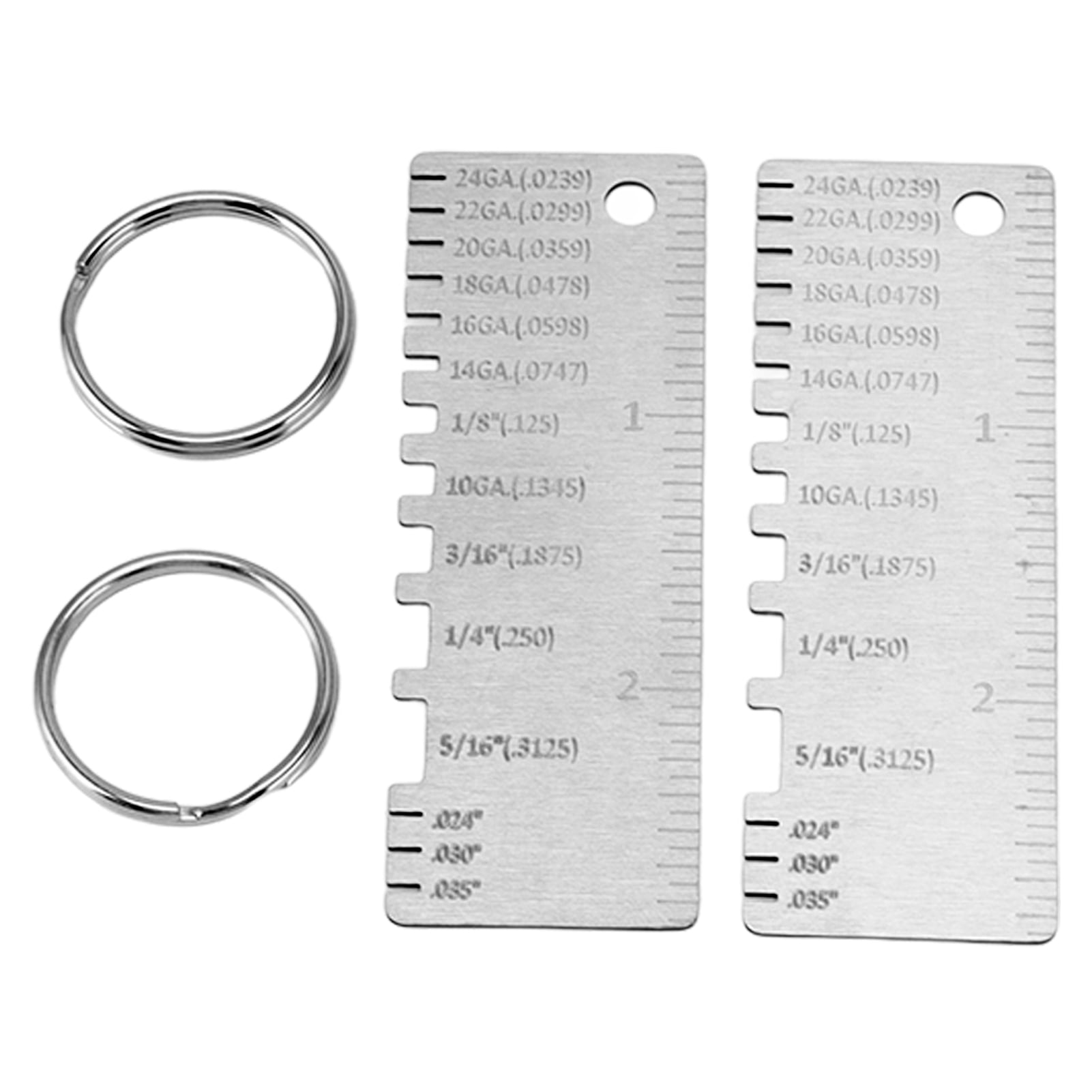 2pcs Stainless Steel Thickness Gauges Professional Standard Metal Sheets Welding Thickness Gauge ...
