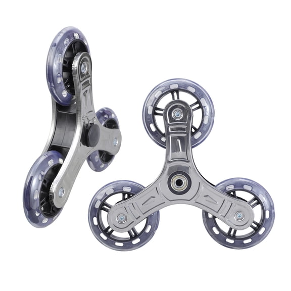 2pcs Stair Climbing Wheel Foldable Replacement Triangular Designs Stair Climbers Wheel for Shopping & Laundry Cart