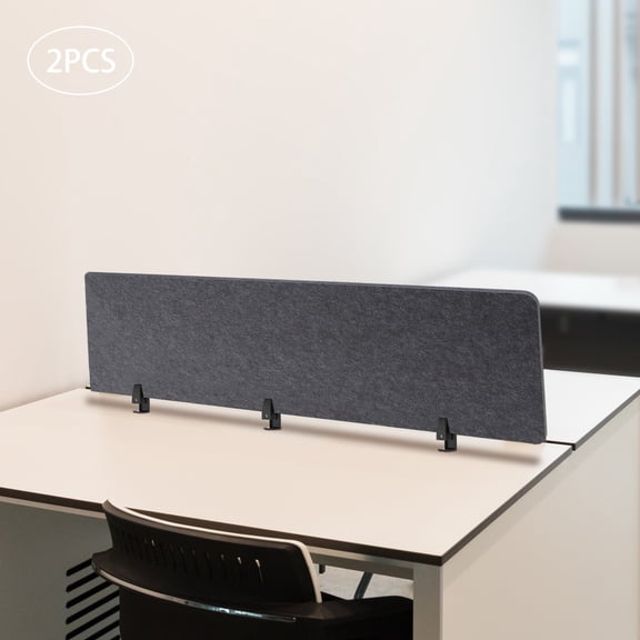 2pcs Stand Up Desk Store ReFocus Raw Clamp-On Acoustic Desk Divider Mounted Privacy Panel to Reduce Noise and Visual Distractions
