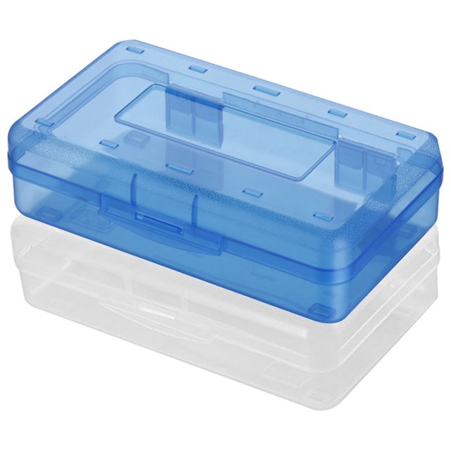 2pcs Stationery Storage Box Plastic Pencil Box Stationery Box Pencil