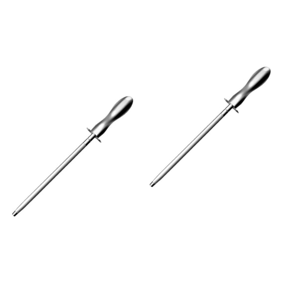 2pcs Steel Cutter Sharpening Rod Kitchen Knives Sharpener Practical Cutter Honing Rod