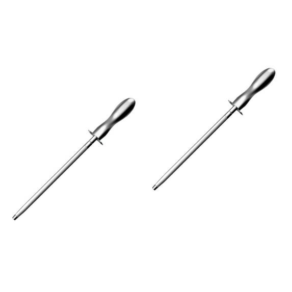 2pcs Steel Cutter Sharpening Rod Kitchen Knives Sharpener Practical Cutter Honing Rod