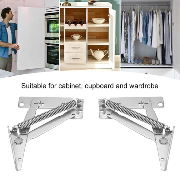 2pcs Steel Durable Lift up Spring Hinge for Cabinet Door