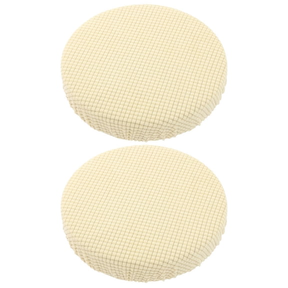 2pcs Stool Covers Fabric Round Elastic Chair Covers Stretchy Washable Stool Seat Slipcover
