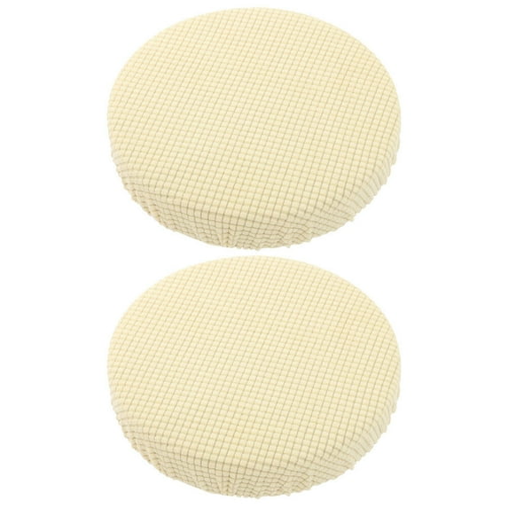 2pcs Stool Covers Fabric Round Elastic Chair Covers Stretchy Washable Stool Seat Slipcover