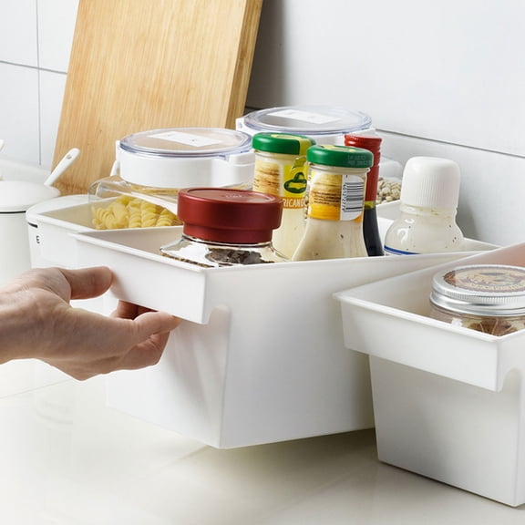 2pcs Storage Boxes with Labels Versatile Organizing Containers for Kitchen Bathroom and Home