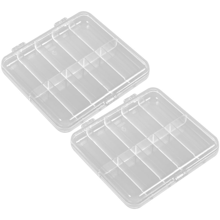 2pcs Storage Containers Plastic Divider Box 8-compartment Screw Tools  Organizers 