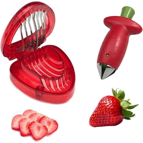 2pcs Strawberry Slicer, Strawberry Huller Tomato Remover, Strawberry Huller Tool Steel Strawberry Huller, Strawberry Remover Corer Strawberry Remover