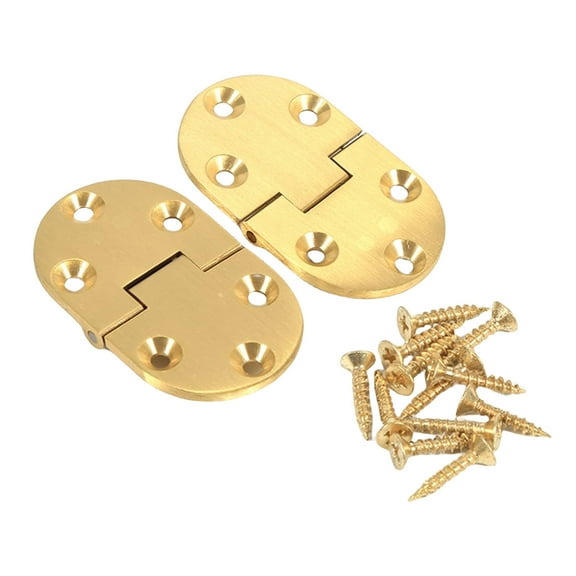 2pcs Sturdy Brass Butlers Tray Hinges Set Round Edges Includes Screws Home Decoration for Cabinet Door Daily Use