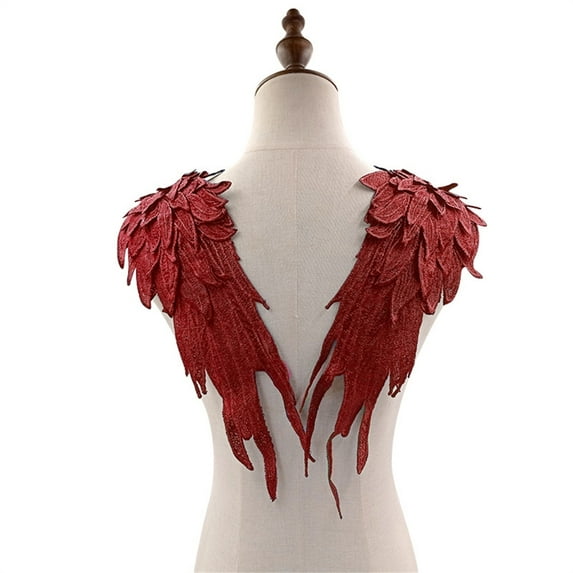 2pcs Stylish Angel Wing Cloth Patches Unique Apparels Performances Wear Patches for Evening Gown Embellishment