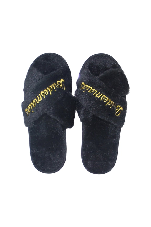 2pcs Stylish Wedding Slippers Bride Honeymoons Shower Shoes Elegant Slippers for Wedding Celebrations