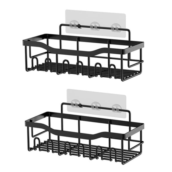 2pcs Stylish and Sturdy Bathroom Shelf: Easy Install No Tools Needed Space Saver