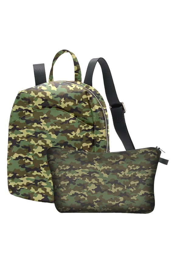 2pcs Stylish camouflage Print Mini Backpack for Women and Men