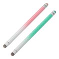 thumbnail image 1 of 2pcs Stylus Pens for Touch Screens Capacitive Stylus Universal Tablet Pen, Gradient Pink Green, 1 of 6
