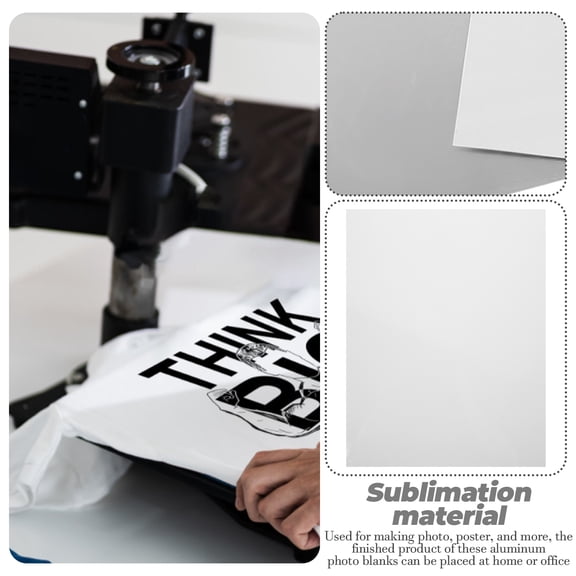 CIMAXIC 2-Pack White Aluminum Sublimation Blanks for Photo Signs, Metal Plaques for Custom Decoration