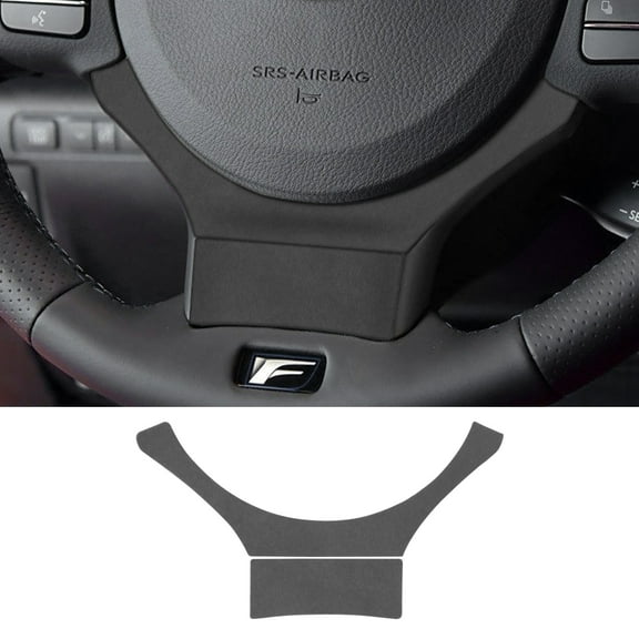 2pcs Suede Steering Wheel Lip Covers for 2015-2022 Lexus RC Car Interior Accessories, Black
