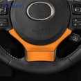 thumbnail image 1 of 2pcs Suede Steering Wheel Lip Covers for 2015-2022 Lexus RC Car Interior Accessories, Orange, 1 of 7