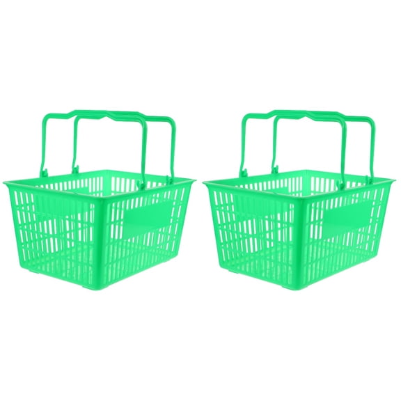 LABSERRON Green Desktop Storage Basket Set of 2 for Office, Home Organization and Clutter Management