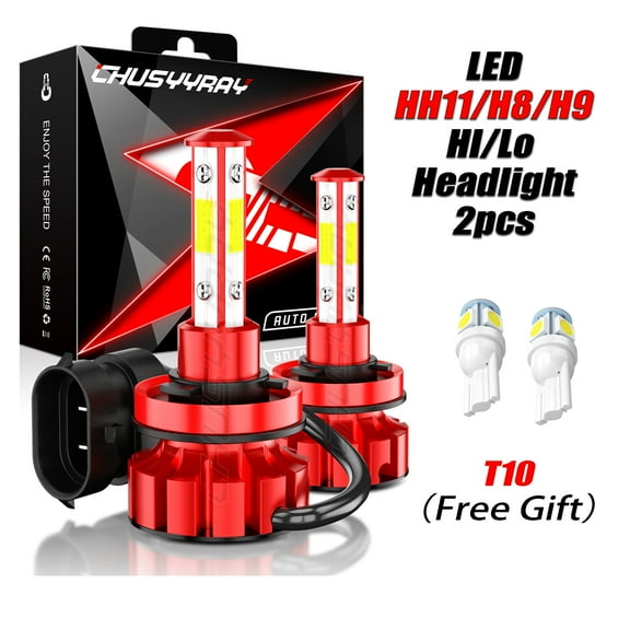 2pcs Super Bright H11 LED Headlight Conversion Kit Low Beam Bulbs 6000K Xenon White