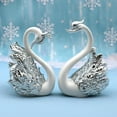thumbnail image 1 of 2pcs Swan Ornaments Pair of Swan Figurines Car Dashboard Statues Decorative Sculptures for Home Wedding ,, 1 of 6