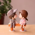 thumbnail image 1 of 2pcs Sweety Miniatures Micro Landscape Crafts Resin Lovers Fairy Garden Stool Couple Figurines STYLE 1 - GREY, 1 of 8