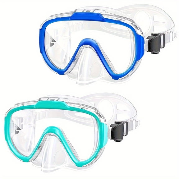2pcs Swimming Goggles for Adults, Anti-Fog Swim Goggles with Nose Clip, Leakproof Clear Mask 180 Wide Angle, Suitable for Adult Men and Women