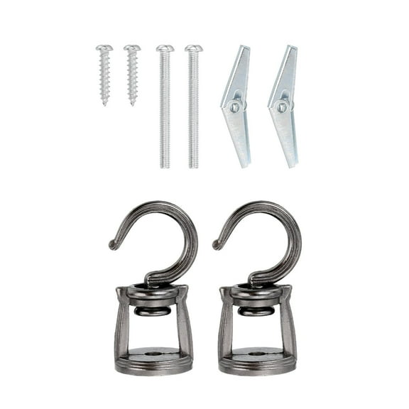 2pcs Swivels Ceiling Hook for Hanging Plant and Light Portable Sturdy Metal Bolts Installation for Cavity Wall