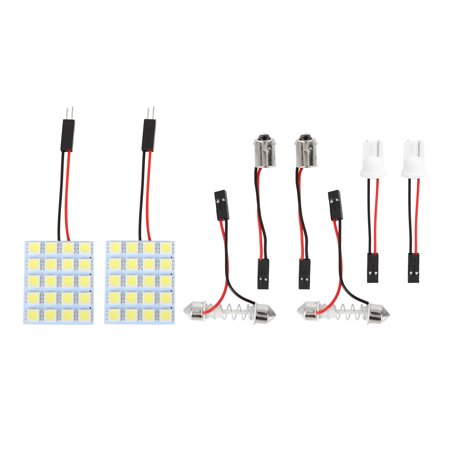 2pcs T10 9W White 5050 20SMD Car Interior LED Festoon Light Panel Kit Dome Map Bulb Lamp 12V