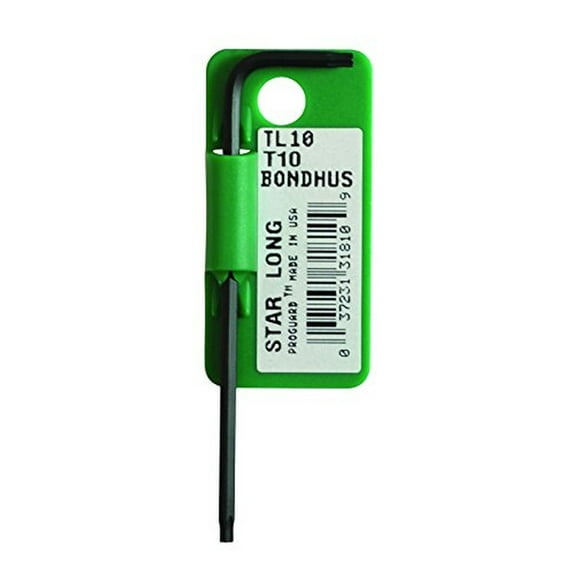 2pcs T10 Torx®/Star Tip Long Arm L-Wrench, Protanium® High Torque Steel With Proguard™ Finish - Bondhus® USA