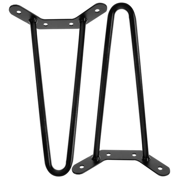 SILENRADAWN Black Hairpin Legs Iron Furniture Support Easy to Replace 2Pcs