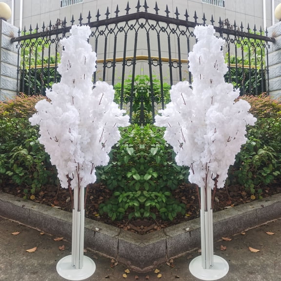 2pcs Tall Faux Cherry Blossom Tree Aisle Column Way point Wedding Centerpieces